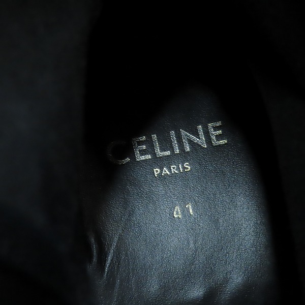 実際に弊社で買取させて頂いたCELINE/セリーヌ Lace-Up Boot 45  バルキー レースアップ ブーツ ブラック/41の画像 5枚目