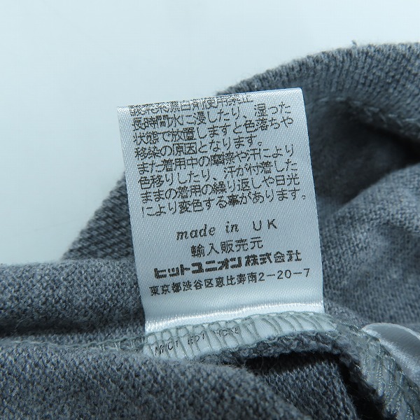 実際に弊社で買取させて頂いたFRED PERRY/フレッドペリー 半袖 ポロシャツ 胸刺繍 グレー 42の画像 5枚目