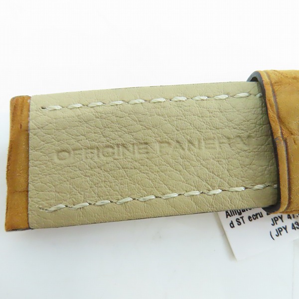 実際に弊社で買取させて頂いた【未使用】PANERAI/パネライ SUB 300T Clive Cussler Strap   レザー ストラップ/ベルト アリゲーターヌバック MX003863 24/22の画像 4枚目