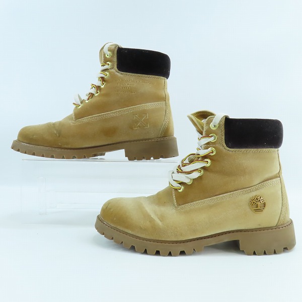 実際に弊社で買取させて頂いたTimberland x OFF-WHITE/ティンバーランド × オフホワイト ベロア地 6インチブーツ/A1Q8L/26.5の画像 3枚目