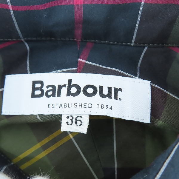 実際に弊社で買取させて頂いたBarbour/バブアー 長袖チェックシャツ 2001023/36の画像 2枚目