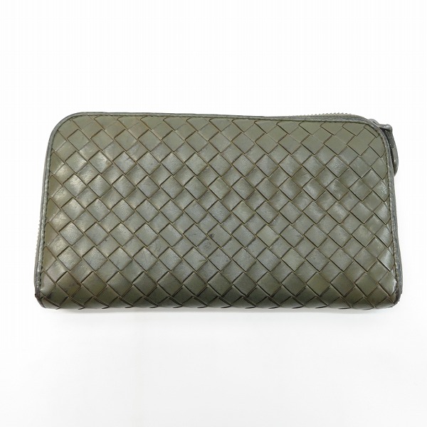 実際に弊社で買取させて頂いた【難あり】BOTTEGA VENETA/ボッテガヴェネタ イントレチャート ラウンドファスナー 長財布