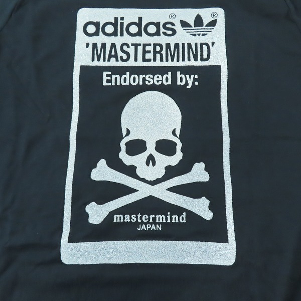 実際に弊社で買取させて頂いたmastermind JAPAN × adidas/マスターマインドジャパン×アディダス シルバーラメスカル 半袖Tシャツ Z72488/Lの画像 6枚目