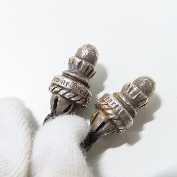 実際に弊社で買取させて頂いたCHROME HEARTS/クロムハーツ クリンプト スモールCHクロスペンダント w/レザーブレード の画像 5枚目