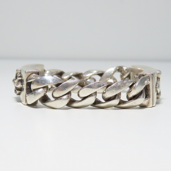 実際に弊社で買取させて頂いたCHROME HEARTS/クロムハーツ フローラルクロス＆ダガー ダブル ID ブレスレット クラシックチェーンの画像 4枚目