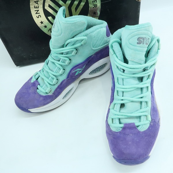 実際に弊社で買取させて頂いたPacker Shoes×SNS×Reebok/パッカーシューズ×スニーカズエンスタッフ×リーボック クエスチョン ミッド V63447/28