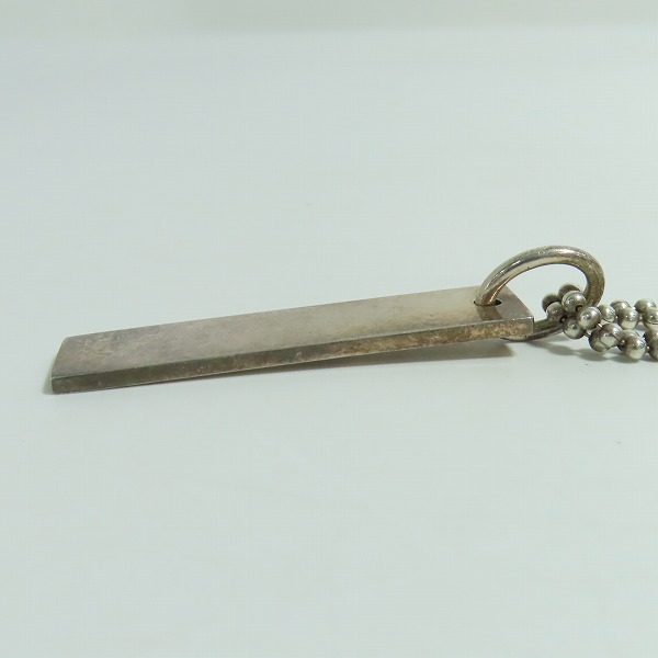 実際に弊社で買取させて頂いたGUCCI/グッチ Wチェーンペンダントネックレス 刻印ロゴバープレート/ダブルボールチェーン 09840 925SV 0006の画像 4枚目