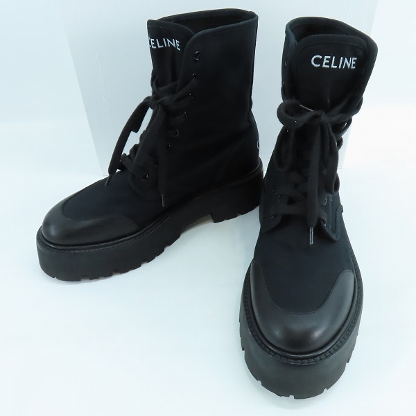実際に弊社で買取させて頂いたCELINE/セリーヌ Lace-Up Boot 45  バルキー レースアップ ブーツ ブラック/41