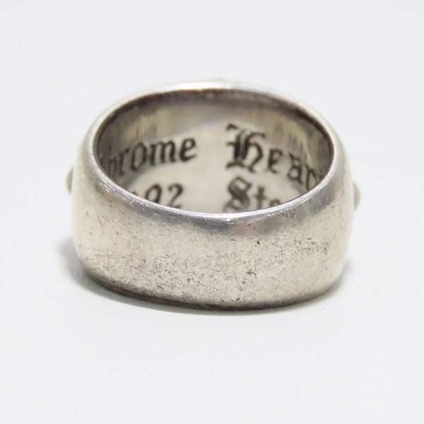 実際に弊社で買取させて頂いたCHROME HEARTS/クロムハーツ フローラルクロス リング ピンクサファイア/14号の画像 4枚目