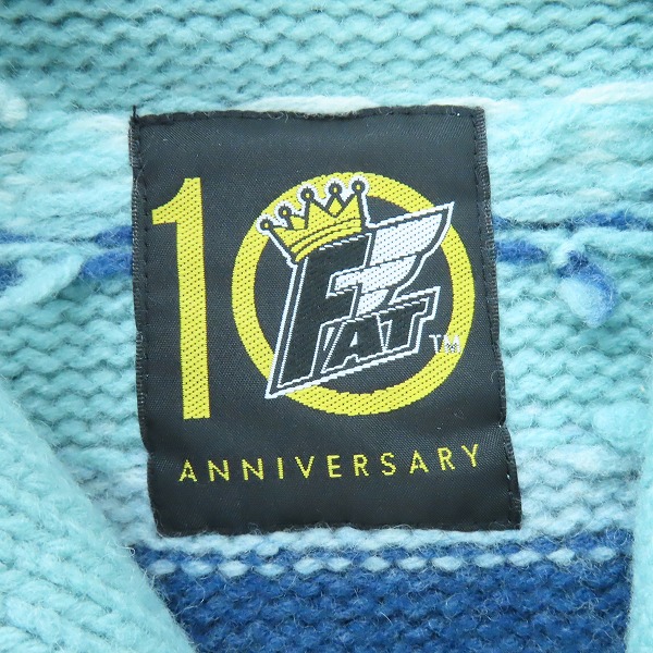 実際に弊社で買取させて頂いたFAT/エフエーティー 10 anniversary ウール ニット カーディガン /SKINNYの画像 2枚目