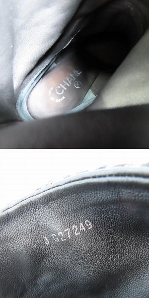 実際に弊社で買取させて頂いたCHANEL/シャネル ココマーク ショートブーツ チェーン/38Cの画像 5枚目