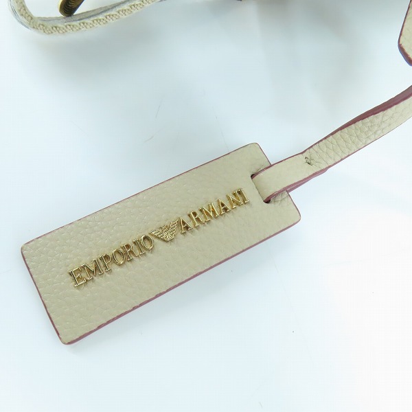 実際に弊社で買取させて頂いたEMPORIO ARMANI/エンポリオアルマーニ 2WAY レザー ショルダー バッグの画像 9枚目