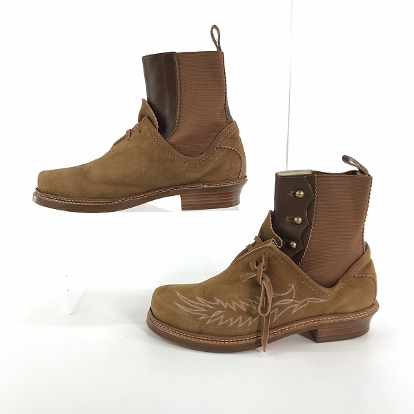 実際に弊社で買取させて頂いたNUMBER(N)INE/ナンバーナイン ウエスタン柄 スエードブーツ/10の画像 3枚目