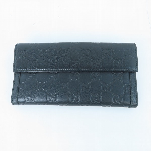 実際に弊社で買取させて頂いたGUCCI/グッチ シマ レザー 二つ折り長財布の画像 1枚目
