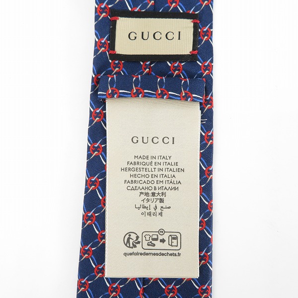 実際に弊社で買取させて頂いたGUCCI/グッチ GG柄 シルクツイル ネクタイの画像 3枚目