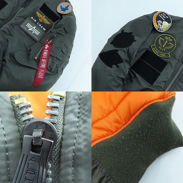 実際に弊社で買取させて頂いたALPHA INDUSTRIES/アルファインダストリーズ ナイロン リバーシブル フライトジャケット 20004-0576/Mの画像 8枚目