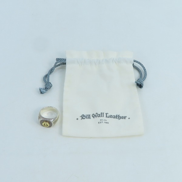 実際に弊社で買取させて頂いたBWL/ビルウォールレザー 18K HAPPY FACE ハッピーフェイス シグネット リング/16.5号の画像 8枚目