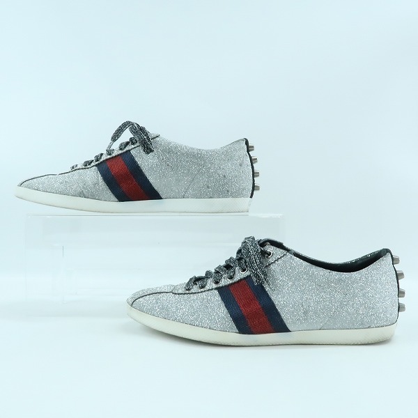 実際に弊社で買取させて頂いたGUCCI/グッチ スタッズグリッター スニーカー 6の画像 3枚目