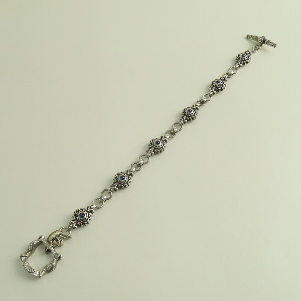 実際に弊社で買取させて頂いたLord Camelot/ロードキャメロット カラーストーン チェーンブレスレット 6リンクの画像 8枚目