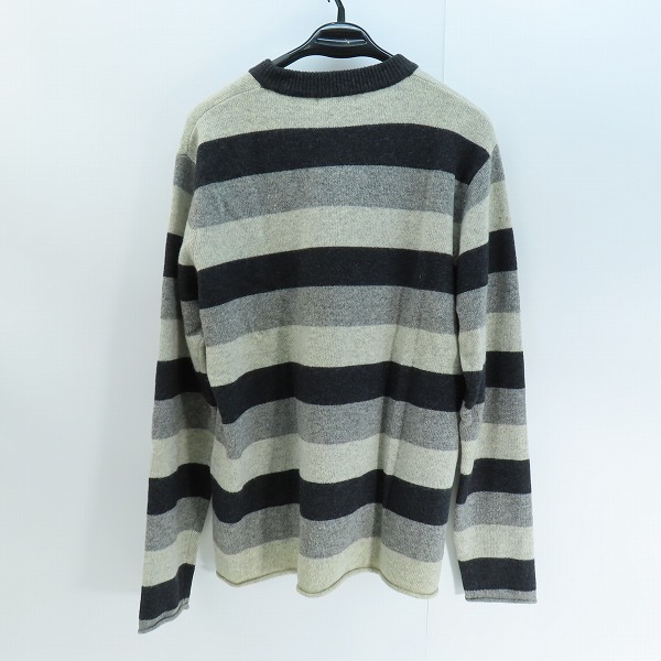 実際に弊社で買取させて頂いたA BATHING APE/アベイシングエイプ MADE WITH GENERAL ワンポイントボーダー柄ニットセーター/Lの画像 1枚目