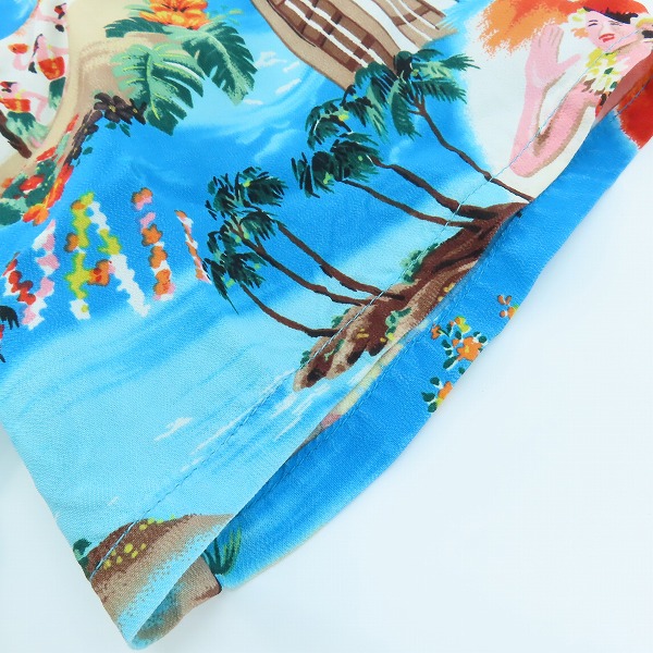 実際に弊社で買取させて頂いたIOLANI Sport swear/イオラニスポーツウエアー 50S/ヴィンテージ アロハシャツ Mの画像 5枚目