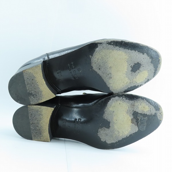 実際に弊社で買取させて頂いたGUCCI/グッチ スタースタッズ レザーローファー シューズ LA刺繍 535298/6.5の画像 2枚目