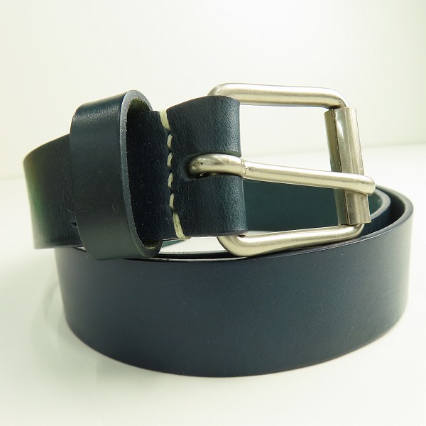 実際に弊社で買取させて頂いたATTACHMENT/アタッチメント レザーベルト ネイビー系