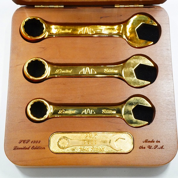 実際に弊社で買取させて頂いたMac Tools/マックツールズ 1993 Limited Edition 24K Gold Plated コンビネーションレンチ セットの画像 2枚目