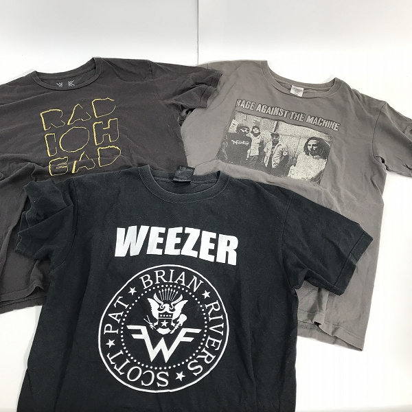 実際に弊社で買取させて頂いた【おまとめ】WEEZER/radiohead/RAGE AGAINST THE MACHINE 他 バンドTシャツ/ツアーTシャツ の画像 1枚目