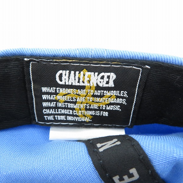 実際に弊社で買取させて頂いたCHALLENGER/チャレンジャー IRON HORSE TRACKER CAP キャップ ブルー/FREEの画像 5枚目