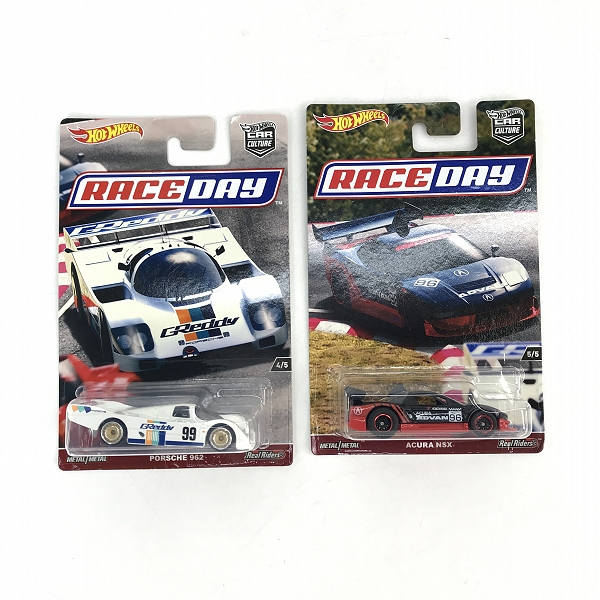 実際に弊社で買取させて頂いた【おまとめ/未開封】Hot Wheels/ホットウィール RACE DAY MAZDA RX3/PORSCHE 962/ACURA NSXの画像 3枚目