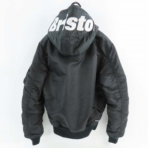 実際に弊社で買取させて頂いたF.C.Real Bristol/エフシーレアルブリストル 23AW ALPHA HOODED/アルファ フーデッド MA-1 ボンバー ジャケット Mの画像 1枚目