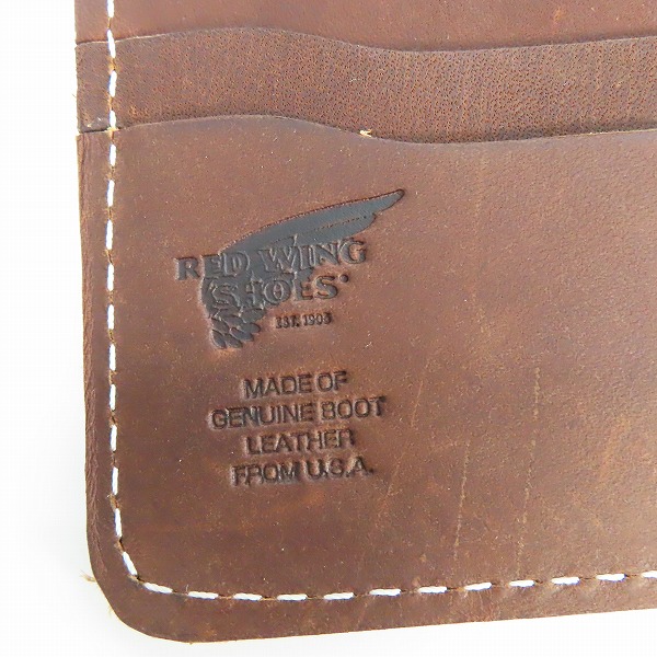実際に弊社で買取させて頂いたRED WING/レッドウィング 二つ折り長財布 ウォレットコード付の画像 7枚目