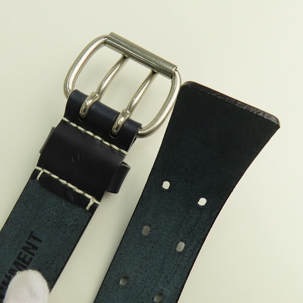 実際に弊社で買取させて頂いたATTACHMENT/アタッチメント レザーベルト ブラックの画像 2枚目