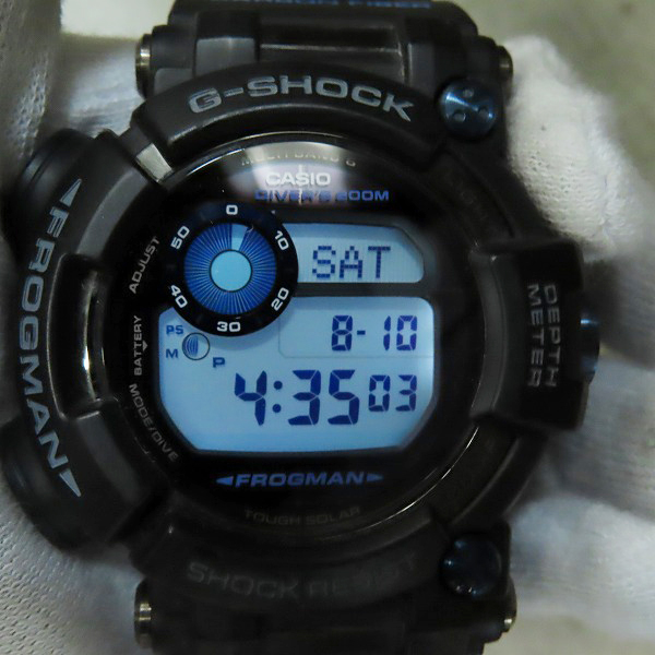 実際に弊社で買取させて頂いたG-SHOCK/Gショック FROGMAN/フロッグマン マスターオブG タフソーラー/GWF-D1000B-1JFの画像 5枚目