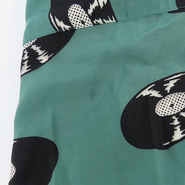 実際に弊社で買取させて頂いたWACKO MARIA/ワコマリア 24SS RECORDS HAWAIIAN SHIRT GREEN/レコードハワイアンシャツ/Lの画像 6枚目