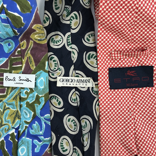 実際に弊社で買取させて頂いた【おまとめ】GIORGIO ARMANI/ジョルジオアルマーニ Paul Smith/ポールスミス 他 ネクタイの画像 2枚目
