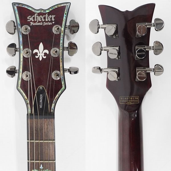 実際に弊社で買取させて頂いた★SCHECTER/シェクター HELLRAISER AD-SOLO-6-HR/BCH ヘルレイザー EMG搭載 アクティブ エレキギター ギグケース付の画像 2枚目