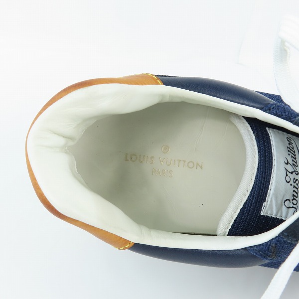実際に弊社で買取させて頂いたLOUIS VUITTON/ルイヴィトン ランアウェイ スニーカー ネイビー 6.5の画像 4枚目