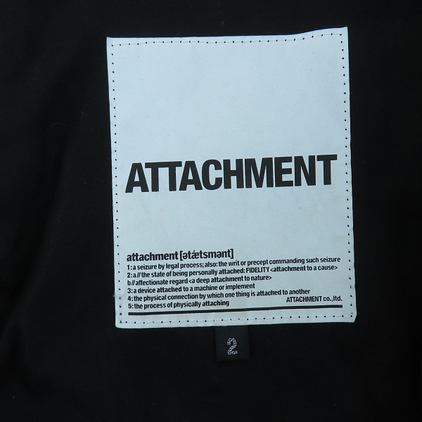 実際に弊社で買取させて頂いたATTACHMENT/アタッチメント M-65 フィールドジャケット ブラック /2の画像 3枚目