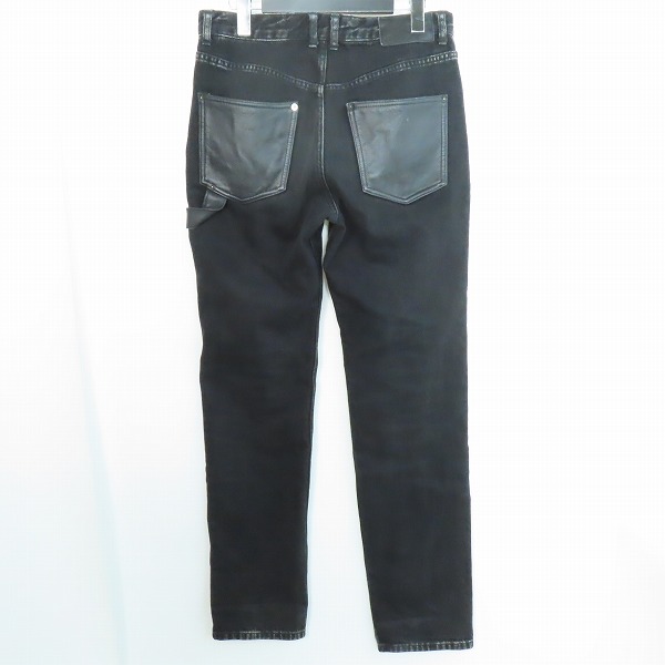 実際に弊社で買取させて頂いたJOHN LAWRENCE SULLIVAN/ジョンローレンスサリバン LEATHER PATCH DENIM/レザーパッチ デニムパンツ 2B012-0321-28/46の画像 1枚目