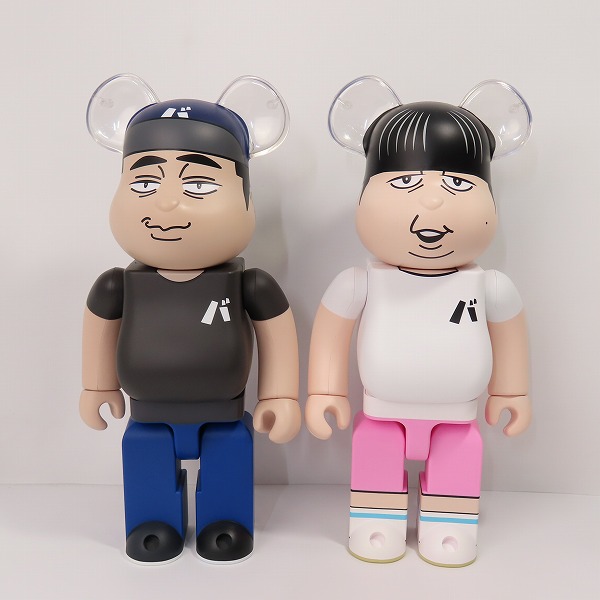 実際に弊社で買取させて頂いたメディコムトイ BE@RBRICK/ベアブリック BANANAMAN/バナナマン POPUP限定 100％&400% 日村勇紀/設楽統 2点セットの画像 1枚目