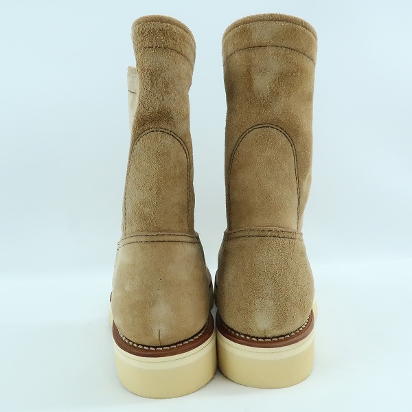 実際に弊社で買取させて頂いたKAZUYUKI KUMAGAI ATTACHMENT/カズユキクマガイ アタッチメント レザー スエード ブーツ ベージュ AA12-405/41の画像 1枚目