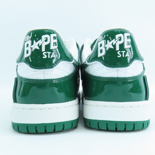 実際に弊社で買取させて頂いたA BATHING APE/アベイジングエイプ BAPE STA/ベイプスタ エナメル ローカットスニーカー MX91003/26の画像 1枚目