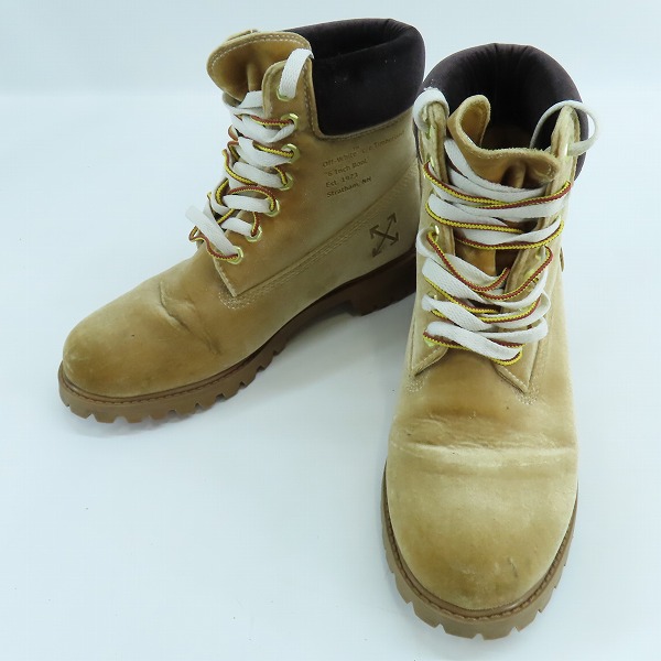 実際に弊社で買取させて頂いたTimberland x OFF-WHITE/ティンバーランド × オフホワイト ベロア地 6インチブーツ/A1Q8L/26.5