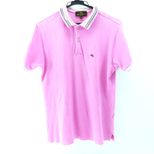 実際に弊社で買取させて頂いたETRO/エトロ 襟柄切替 ロゴ刺繍 半袖ポロシャツ S