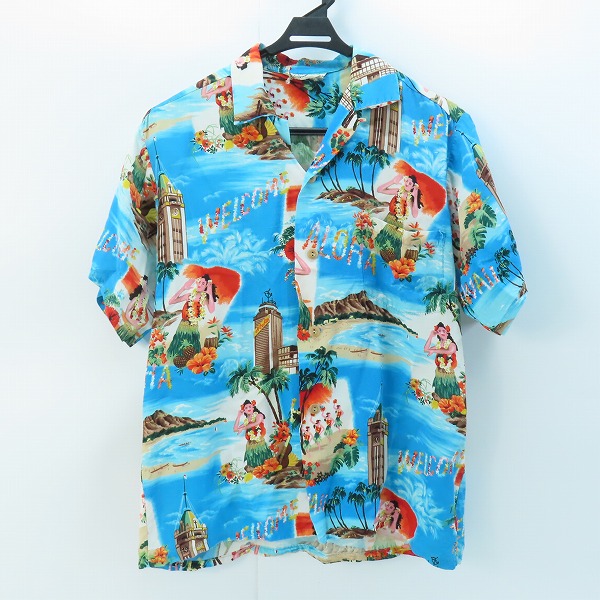 実際に弊社で買取させて頂いたIOLANI Sport swear/イオラニスポーツウエアー 50S/ヴィンテージ アロハシャツ M