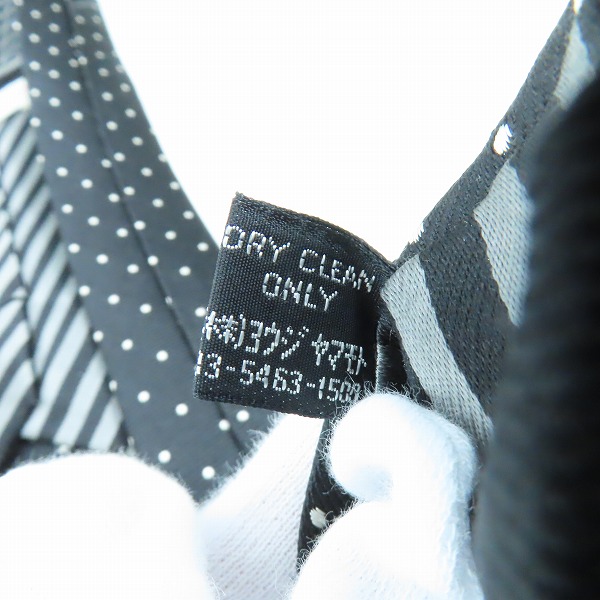 実際に弊社で買取させて頂いたYohji Yamamoto COSTUME D'HOMME/ヨウジヤマモトコスチュームドオム ドット切替ネクタイ ブラック×グレーの画像 6枚目