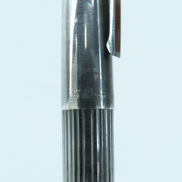 実際に弊社で買取させて頂いたS.T.DuPont/デュポン SILVER925/シルバー925/銀無垢 キャップ式万年筆 ペン先 18ct/K18/750の画像 5枚目