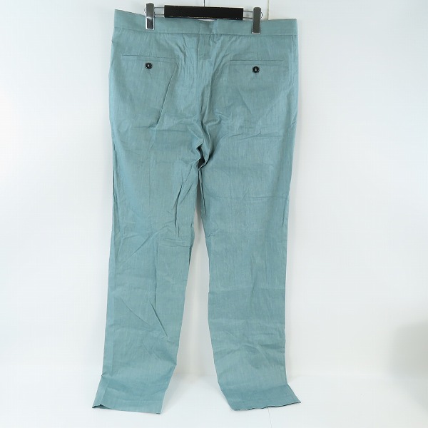 実際に弊社で買取させて頂いた【JPタグ】EMPORIO ARMANI/エンポリオアルマーニ  リネンスラックスパンツ ミントグリーン系 21P430 21080/50の画像 1枚目